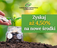 Grafika przedstawia słoik z pieniędzmi, z którego wyrasta roślina.