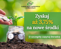 Grafika przedstawia słoik z monetami oraz ofertę na nowy kapitał
