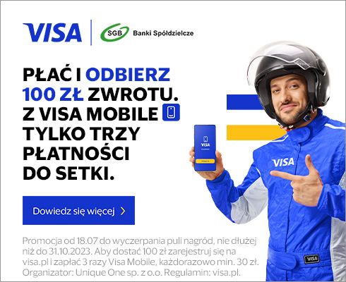 Płać Visa Mobile i odbierz 100 zł zwrotu na kartę