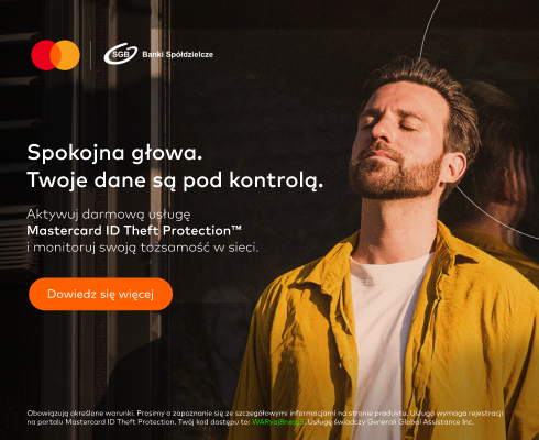 Monitoruj swoje dane w sieci 24/7 z Mastercard ID Theft ProtectionTM