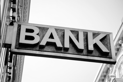 Grafika przedstawia napisa Bank